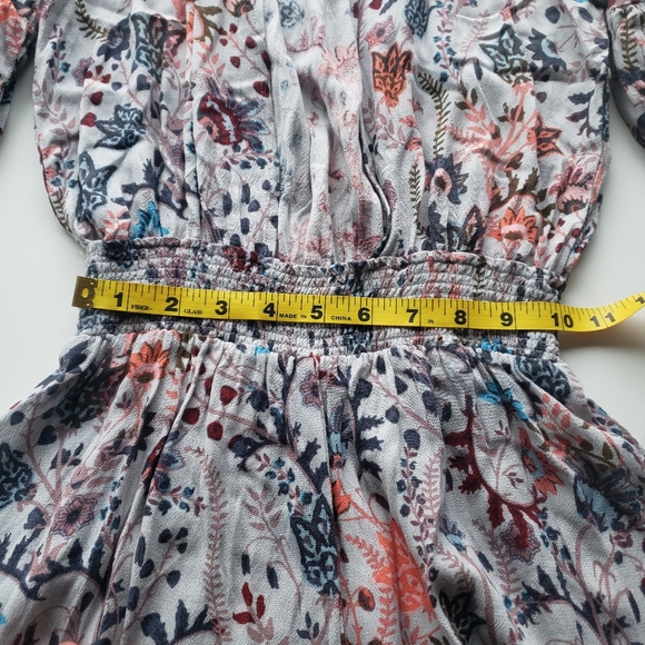 Free People "Pretty and Free" off the shoulder floral romper, size xs - Picture 7 of 10